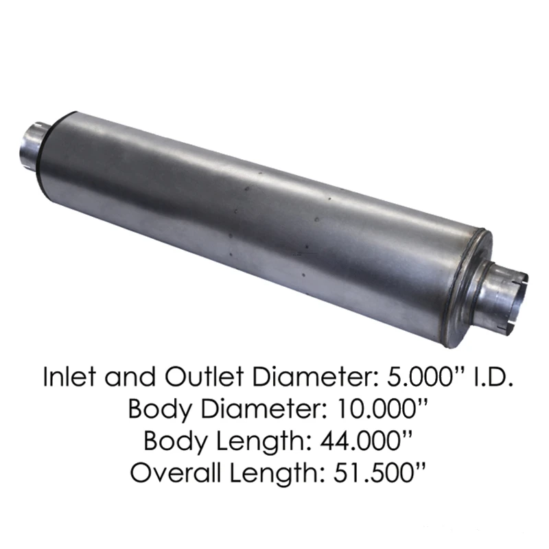 Volvo 2004-2018 Stack Muffler Round Body 10in Dia 5in ID Automann - 562.U6510