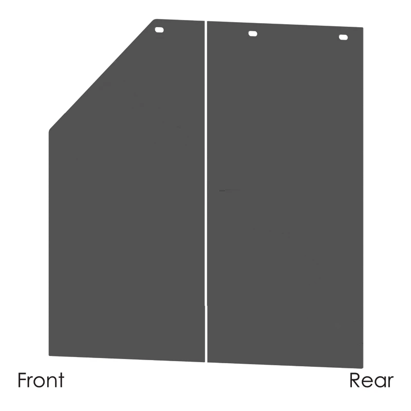Universal Mud Flap Black Poly Smooth 24in x 24in x 0.15in Angle Cut LH Automann - 562.022424LB