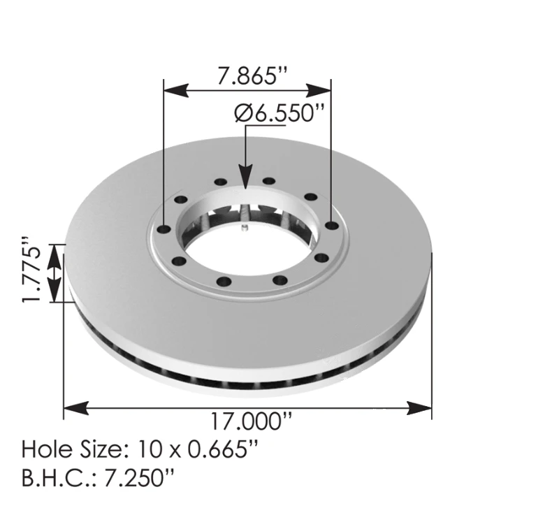 Mack EX225L Air Disc Rotor 17.090in Automann - 153.10041218