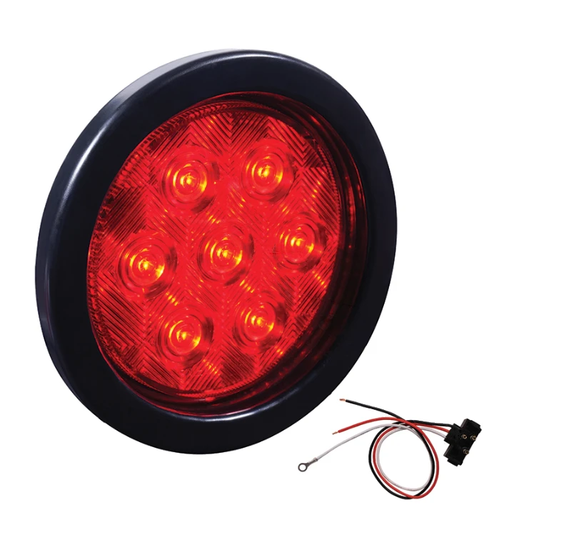 Universal Stop/Tail/Turn Light Kit LED 4in Red 12V Automann - 571.LD40R7-K