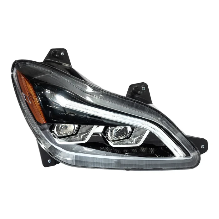 Kenworth T680 LED Headlight Black RH DTBP - DTBP-KW-TD01-05-017ABR-12-RH / DTBP-TD01-05-017AR-12