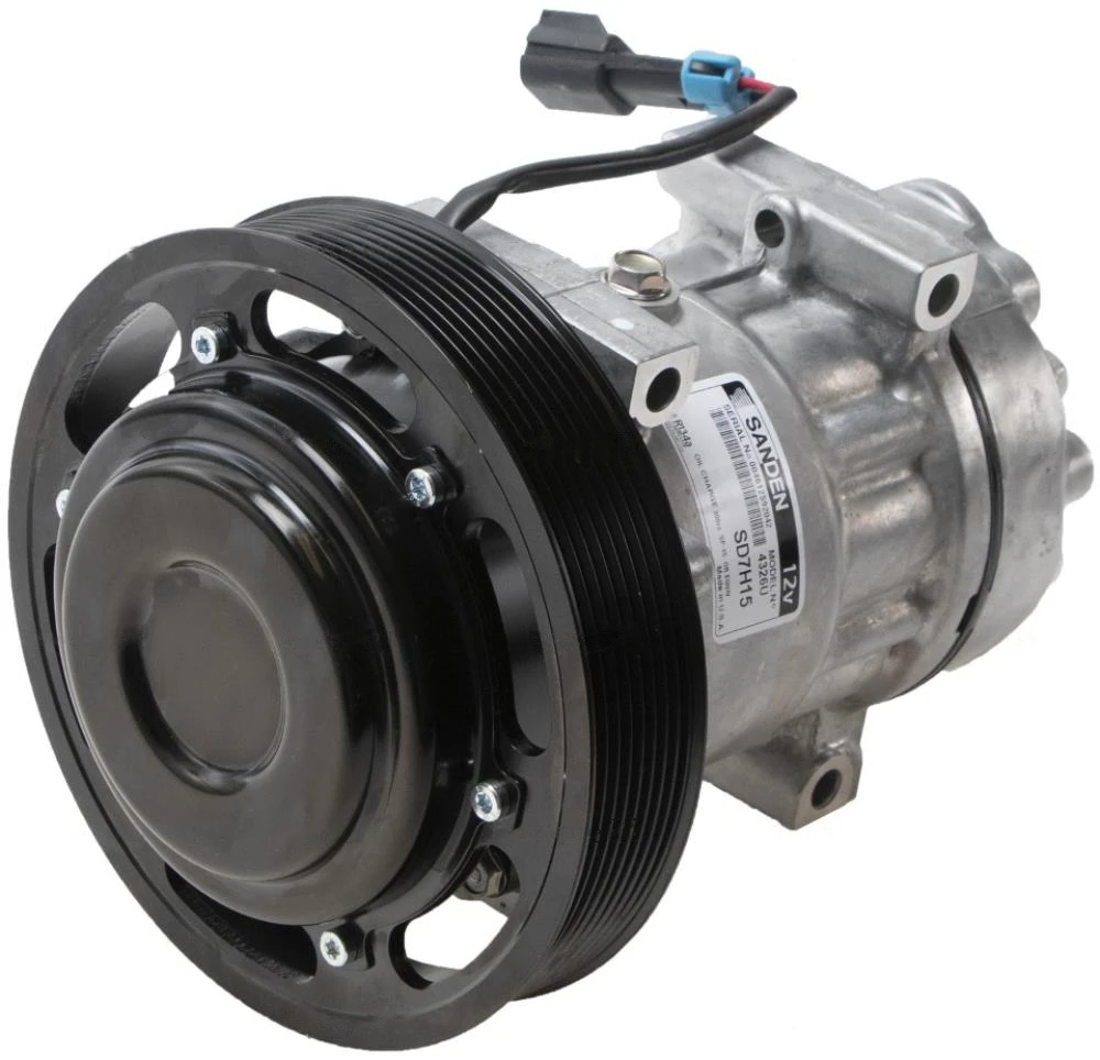 Volvo / Mack AC Compressor Sanden SD7H15 Type 8-Groove Everco HD - 4326SAN