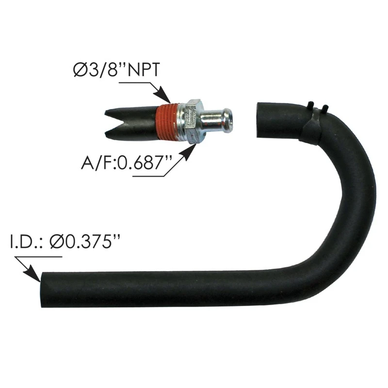 Universal Rear Differential Breather Kit Automann - 572.2902