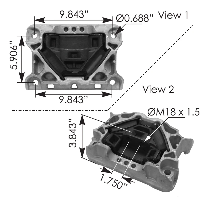 Freightliner Engine Mount Rear Automann - M46856
