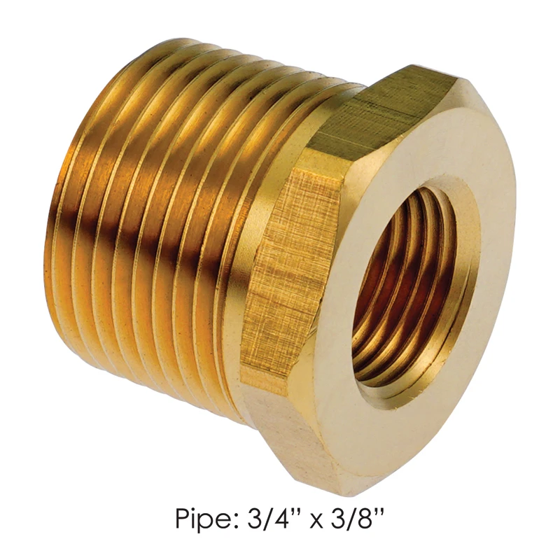 Brass NPT Air Brake Fitting 3/4in Male x 3/8in Female Automann - 177.9110EC