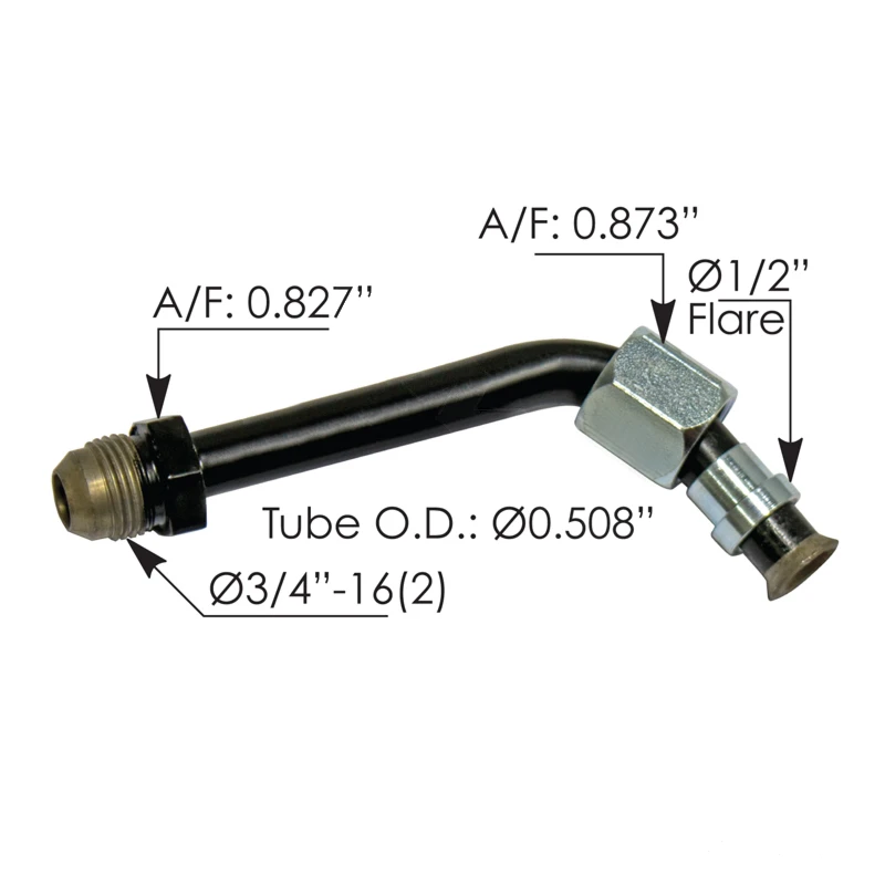 Freightliner Oil Cooler Return Tube - 572.46715