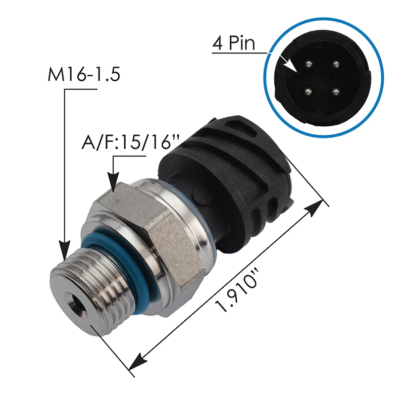 Mack MP7/MP8 / Volvo D11/D13 Fuel & Oil Pressure Sensor Sensata - 577.96519OE