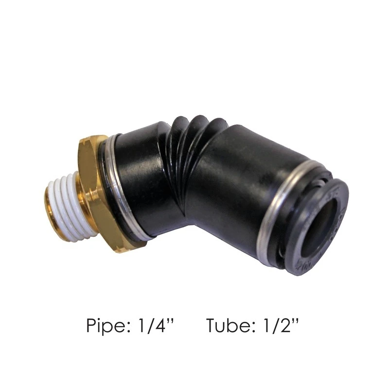 Universal DOT 45-Degree 1/2in Tube x 1/4in NPT Fitting Automann - 177.11748B