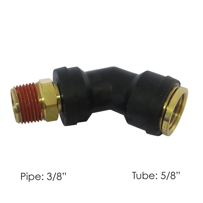 DOT Composite Push-Lock Air Brake Fitting 45° Swivel Male 5/8in Tube x 3/8in NPT Automann - 177.12C7410C