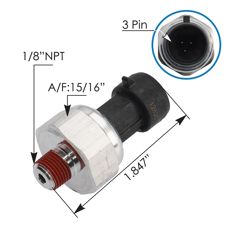 Freightliner Cascadia P4 (2018-2025) Air Brake Pressure Sensor, 3.5 PSI 5V Sensata - 577.46629OE