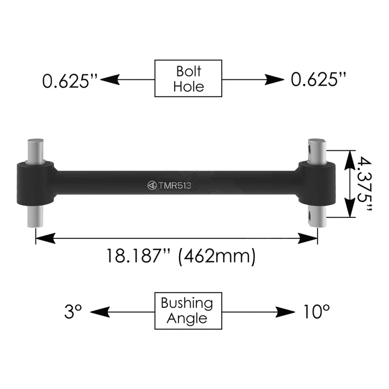 Freightliner Torque Rod Tube 18.187in (Fixed, 1-9/16in Shaft) Automann - TMR513