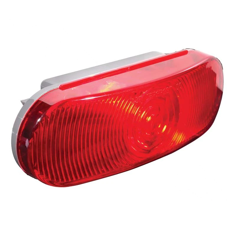 Volvo/Peterbilt Stop/Tail/Turn Light 6in Oval Red Male 3 Pin Automann - 571.LG603R