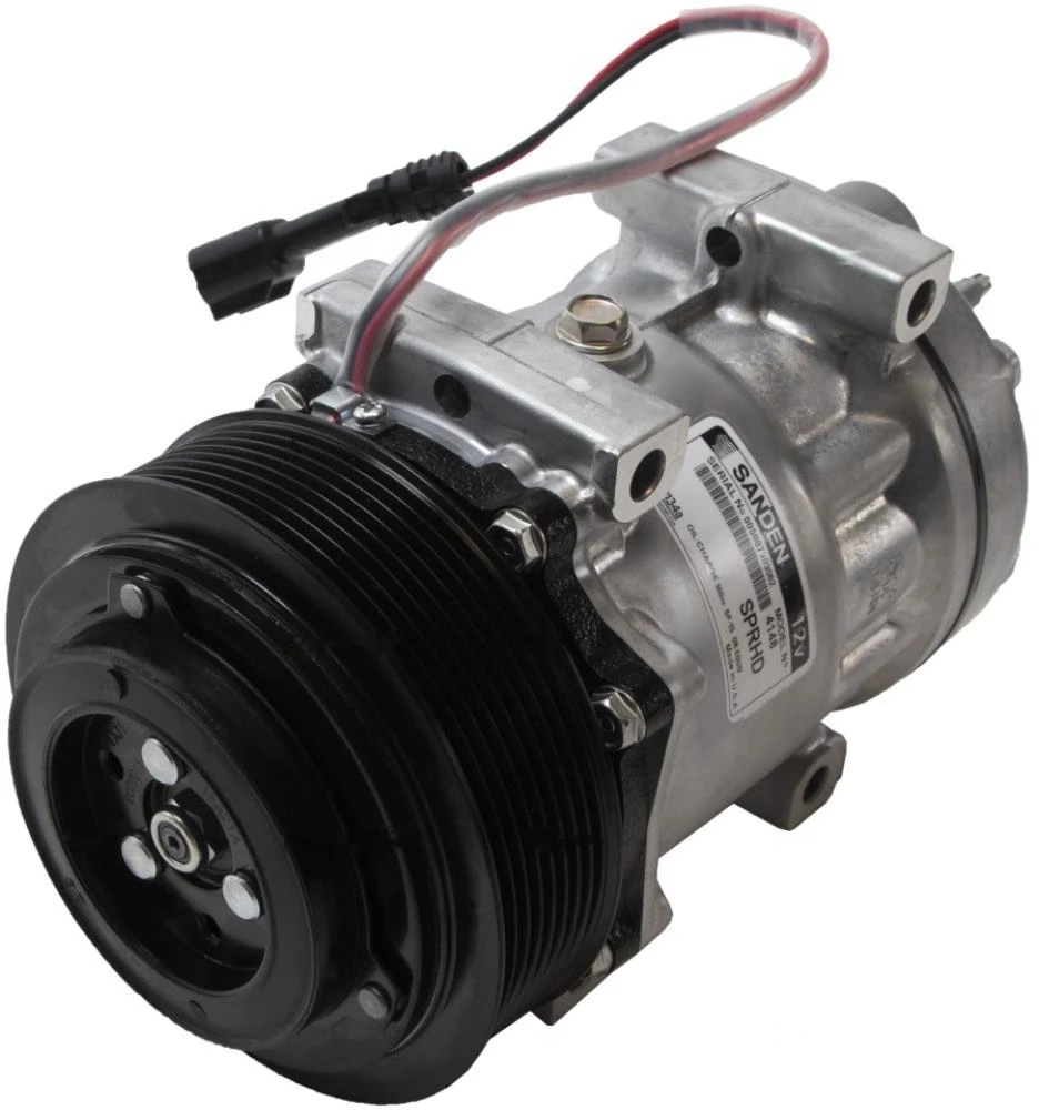 Kenworth/Peterbilt OEM Sanden SD7H15 A/C Compressor 12V 8-Groove 130mm Everco HD - 4148SAN