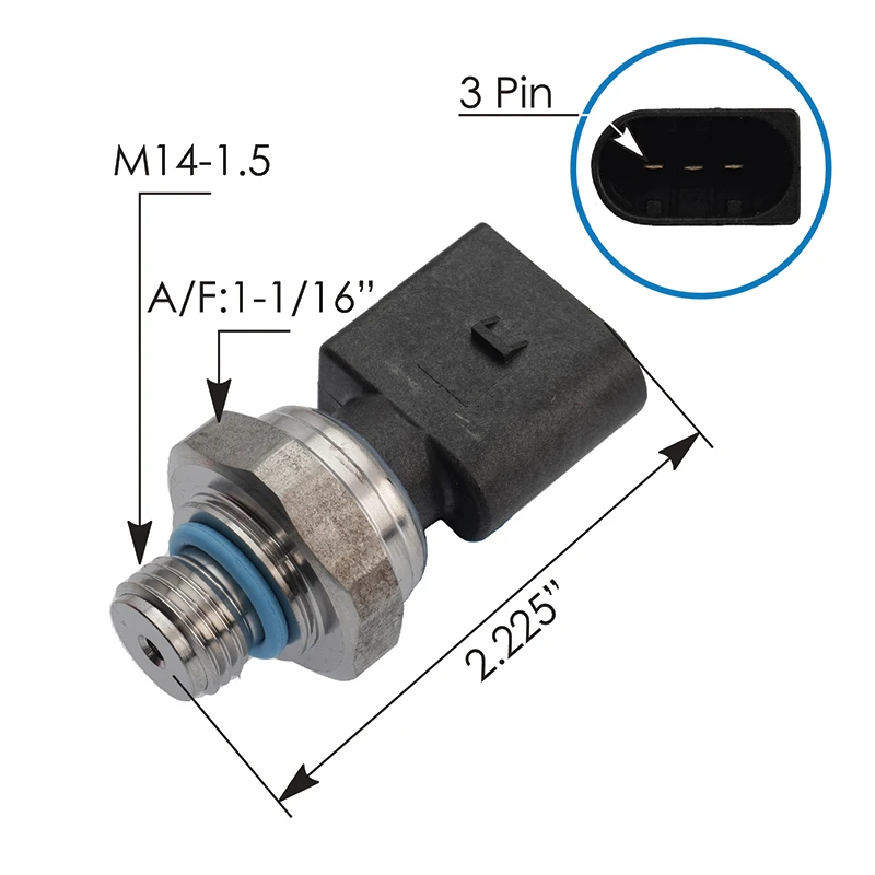 Detroit DD15 Liquid Fuel Pressure Sensor Sensata - 577.23828OE