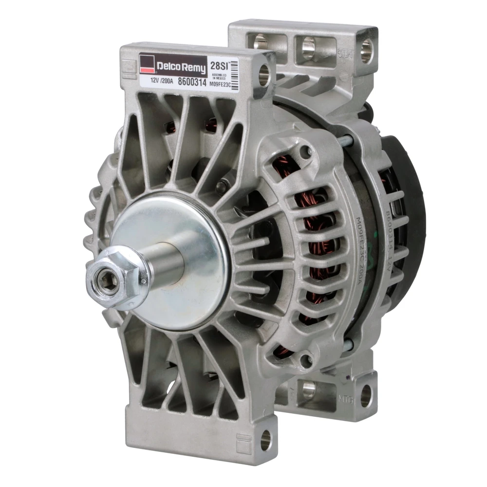 12V 200A 28SI Pad-Mount Alternator Delco Remy - 8600314 — New