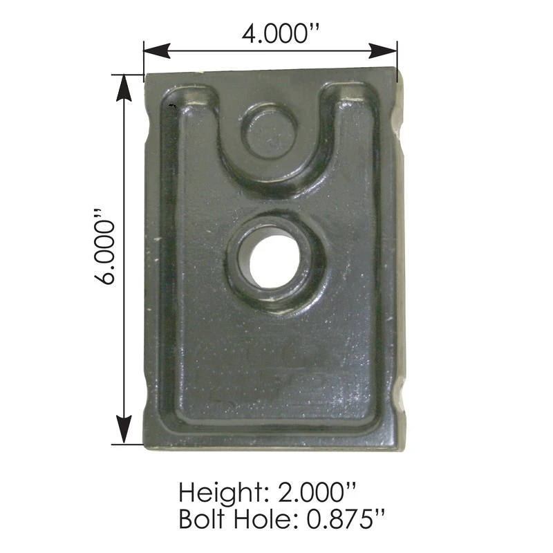 Kenworth C500 / K100 / T300 / T600 / T660 / T800 Front Spring Spacer Block 2in Aluminum Automann - MK16923