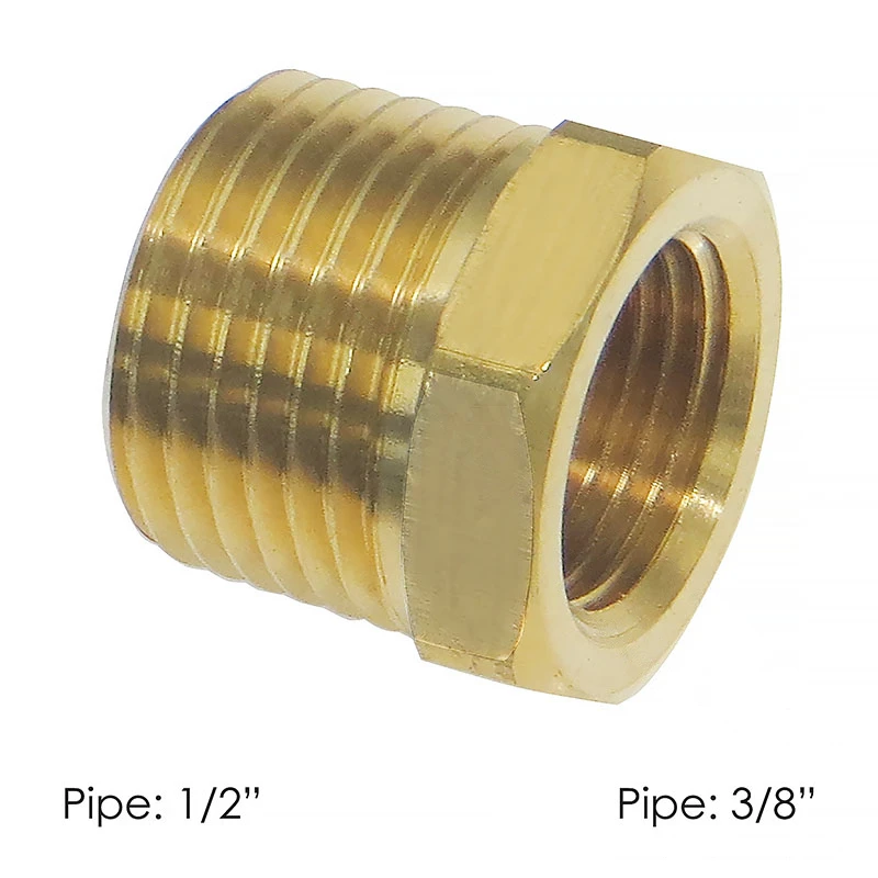 Brass NPT Air Brake Fitting 1/2in Male x 3/8in Female Automann - 177.9110DC