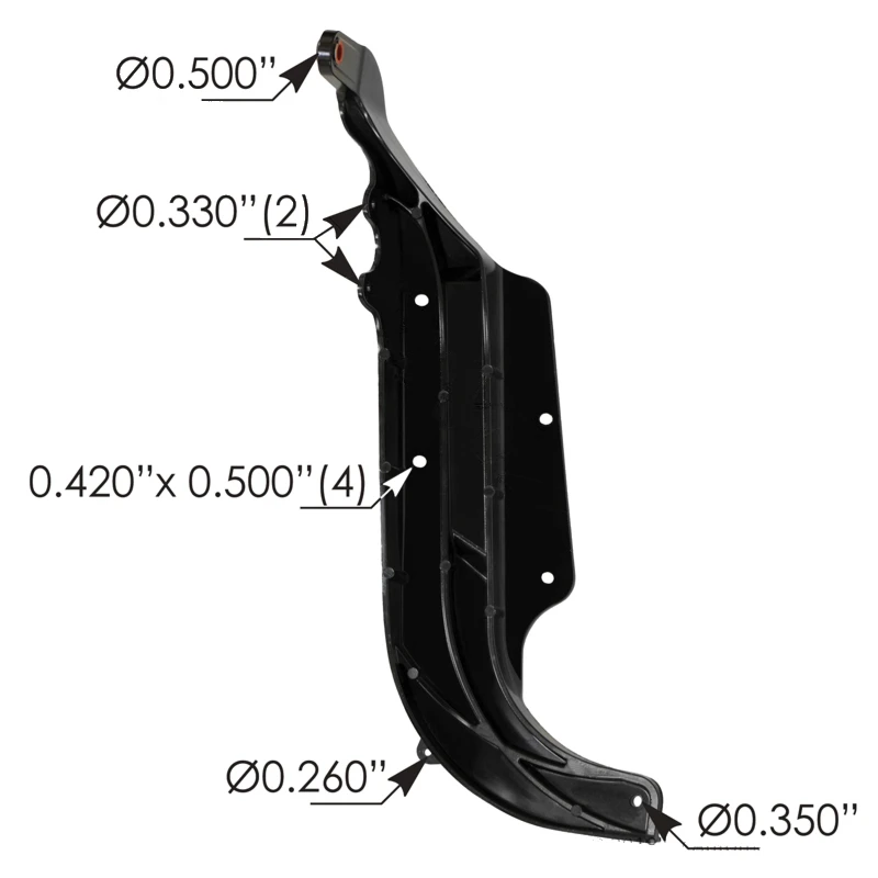 Cascadia P3 (2008-2018) Hood Pivot Bracket LH Automann - 564.46462