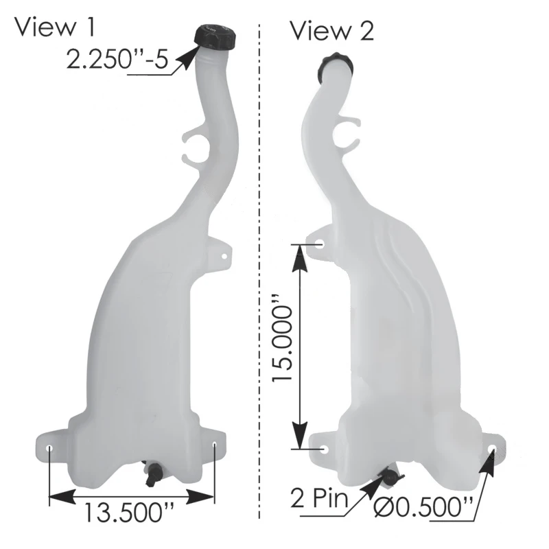 Freightliner Cascadia P4 / P3 Washer Fluid Reservoir Automann - 575.1015