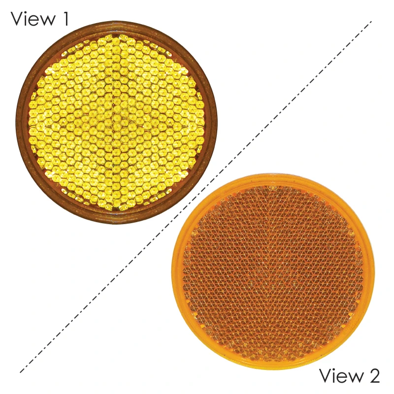 Universal Reflector 2in Round Amber Quick Mount Automann - 571.RF2QMA