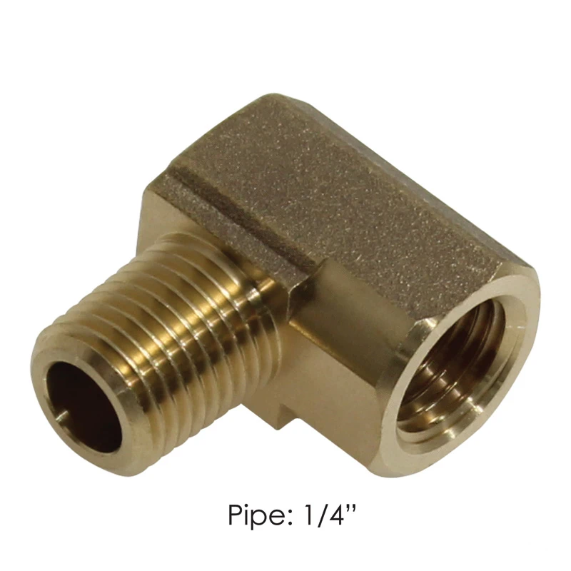 Brass NPT Air Brake Fitting 90° Street 1/4in Male x 1/4in Female Automann - 177.9116B