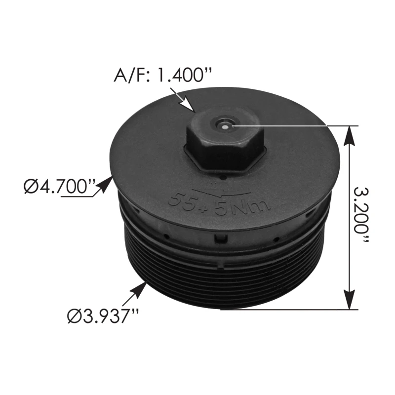 Detroit DD15 Coolant Filter Cap Automann - 572.23386
