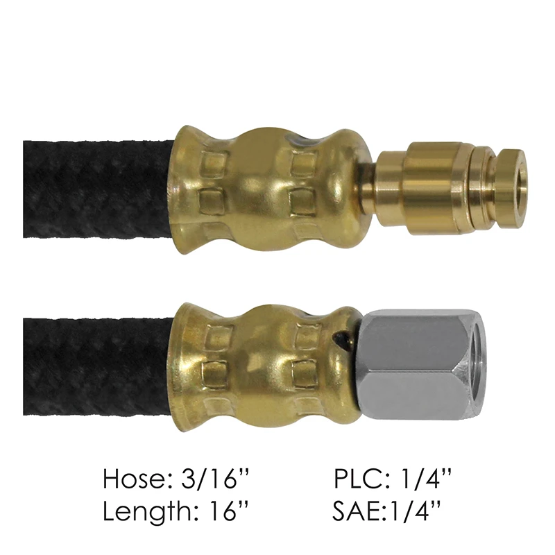 Kenworth T680 / Peterbilt 579 Next Gen (2021-Present) 3/16in x 16in Air Brake Hose Assembly Automann - 177.75416