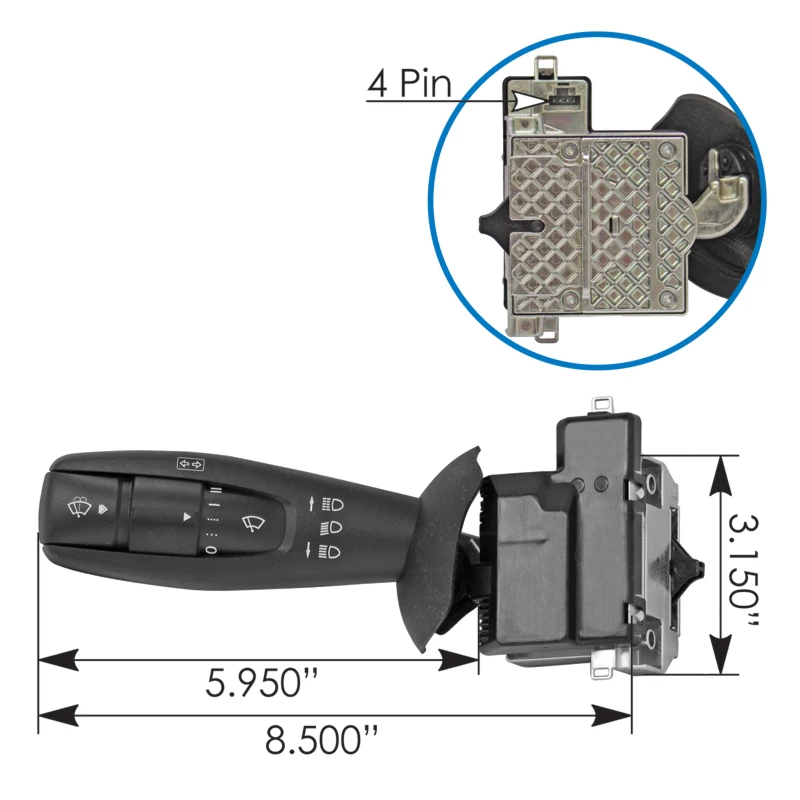 Freightliner Cascadia P4 (2018-2025) Turn Signal Switch Automann - 577.46019