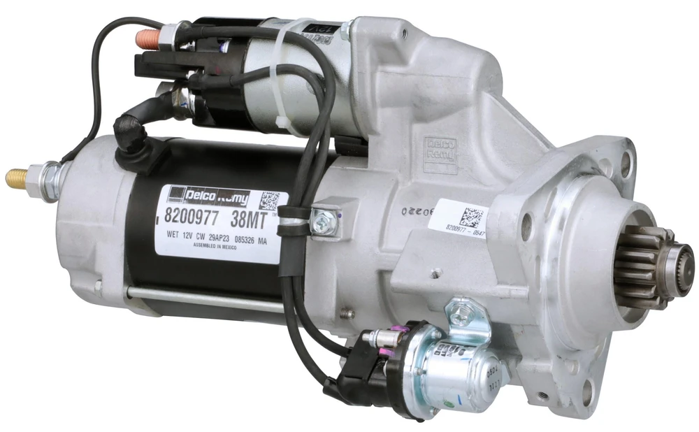 PACCAR MX-11/MX-13 12V 38MT+ 12-Tooth Starter Delco Remy - 8200977 — New