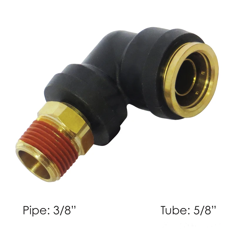DOT Composite Push-Lock Air Brake Fitting 90° Swivel Male 5/8in Tube x 3/8in NPT Automann - 177.12C6910C