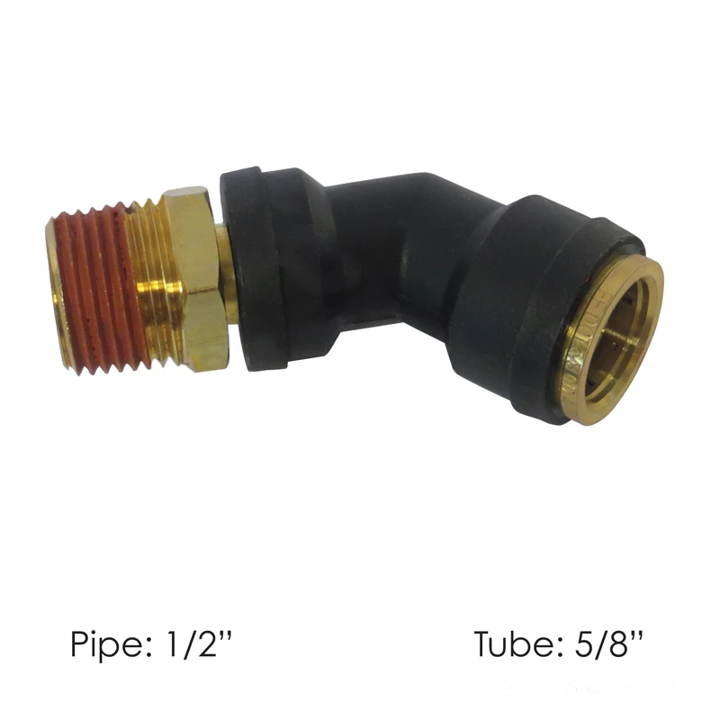 DOT Composite Push-Lock Air Brake Fitting 45° Swivel Male 5/8in Tube x 1/2in NPT Automann - 177.12C7410D