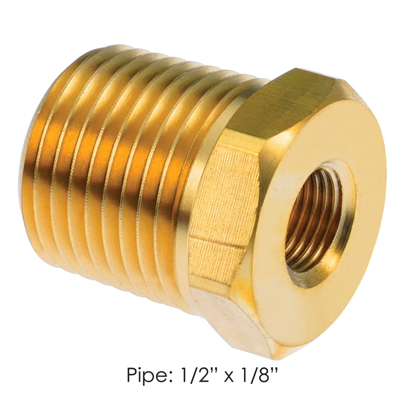 Brass NPT Air Brake Fitting 1/2in Male x 1/8in Female Automann - 177.9110DA
