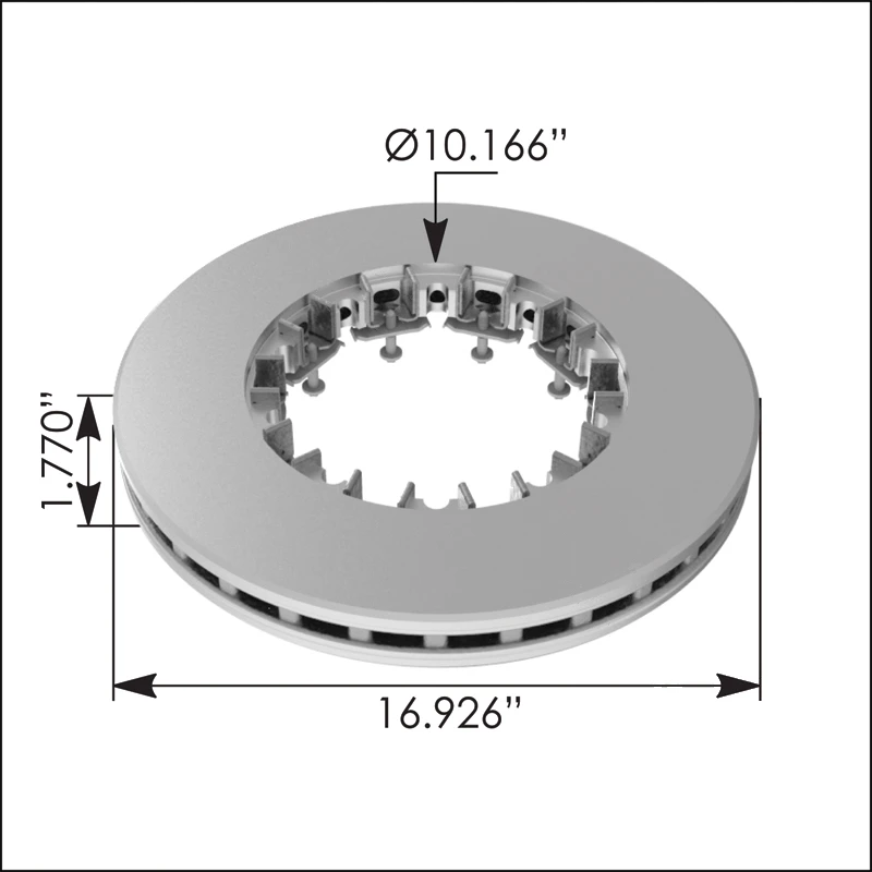Bendix ADB22X Air Disc Rotor 16.926in Automann - 153.1802569