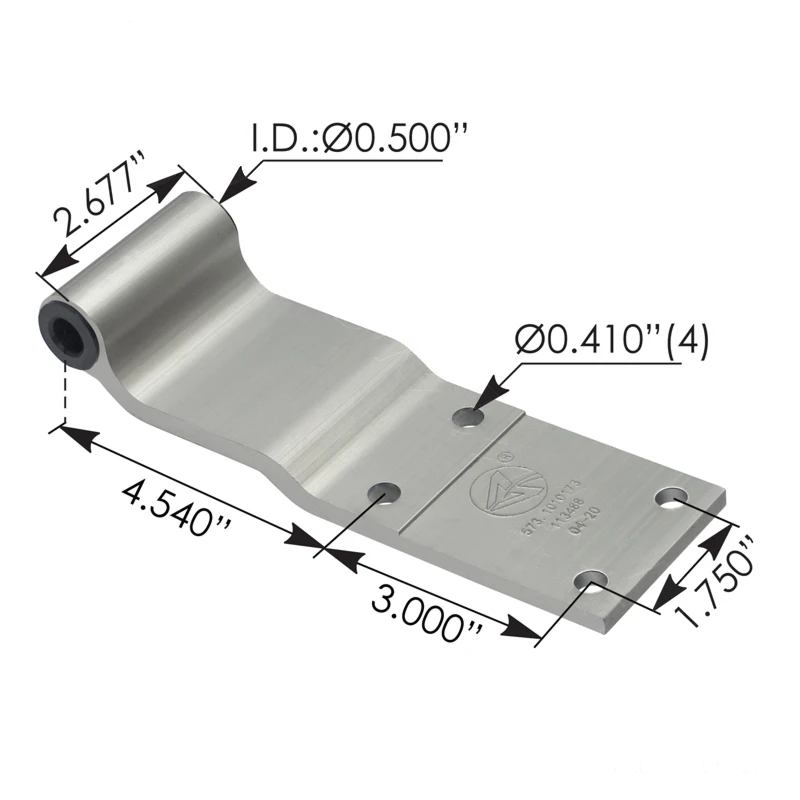 Wabash Trailer Hinge Butt Notched Weld-On Automann - 573.1010173