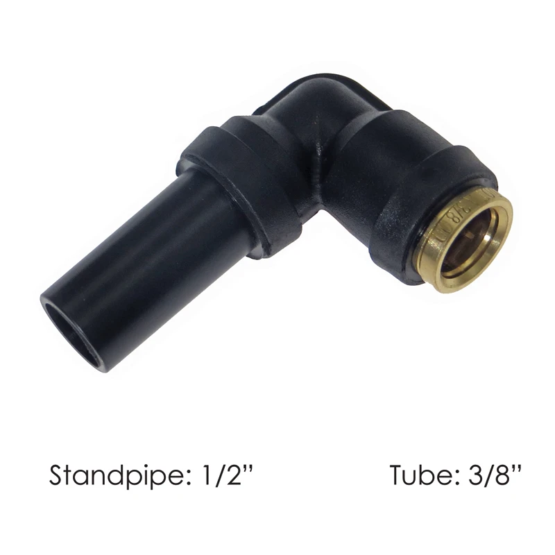Universal 90-Degree DOT Push-Lock Fitting 3/8in Tube x 1/2in Standpipe Automann - 177.12C596D