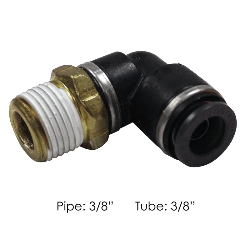 Universal Push Lock Connect Swivel Male Elbow 3/8in X 3/8in Automann - 177.11696C