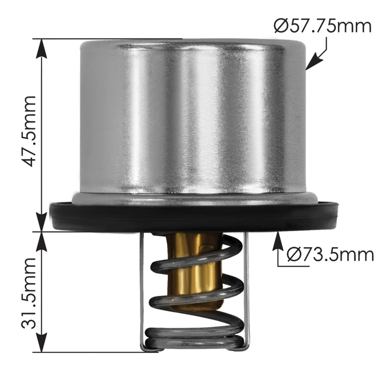 Volvo D12 Thermostat (180 Degrees F) Mahle - 840.TH62182MA