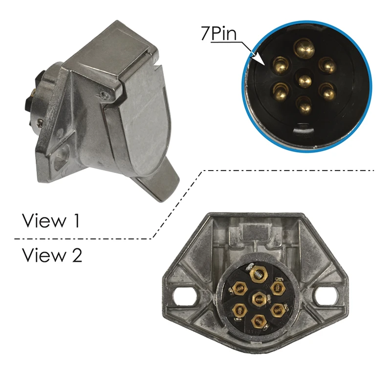 Universal 7 Way Connector Socket Pollak - 11-720EP