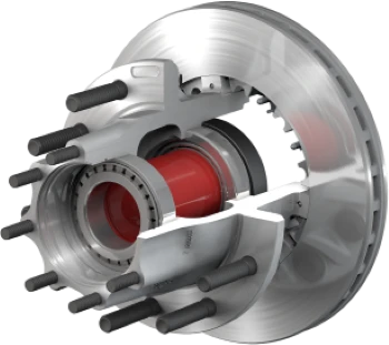 Volvo Mack International R Drive Aluminum PreSet Hub & Splined Rotor Assembly ConMet - 10084931