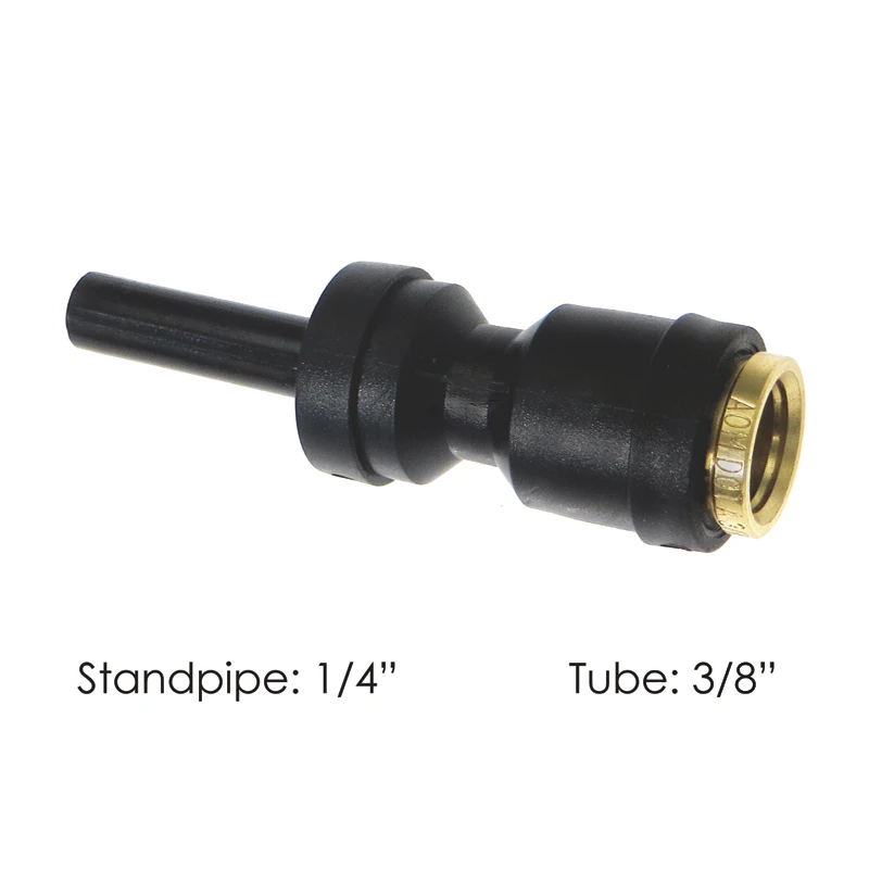 Universal Straight DOT Push-Lock Fitting 3/8in Tube x 1/4in Standpipe Automann - 177.12C576B