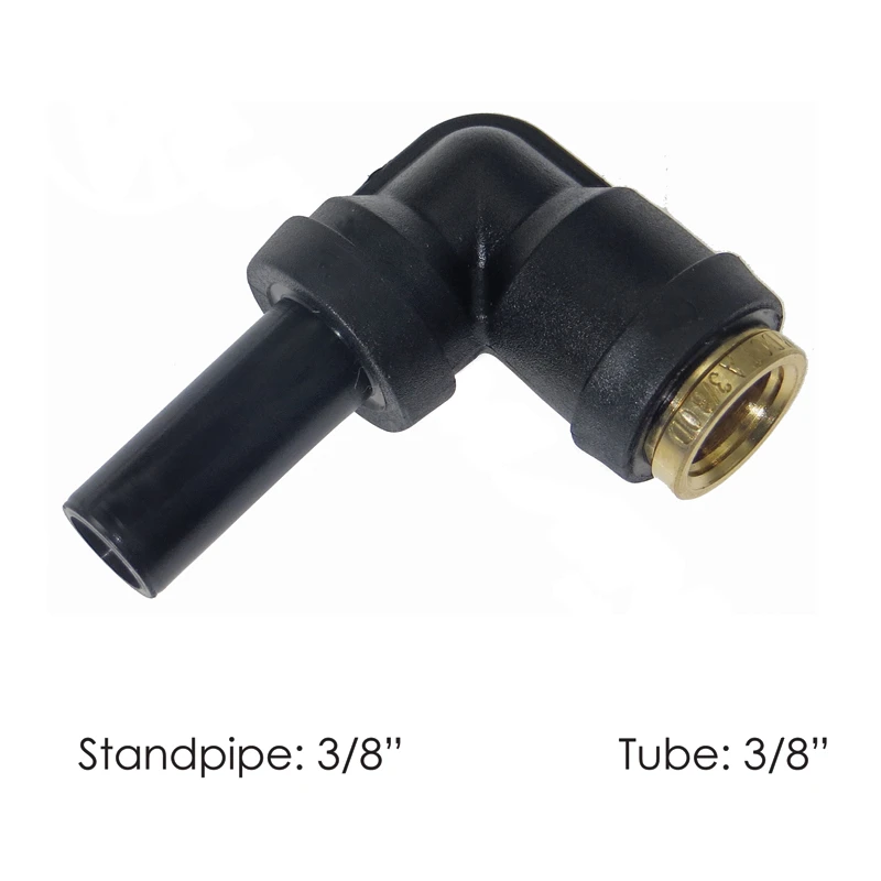 Universal DOT 3/8in Tube x 3/8in Standpipe 90-Degree Fitting Automann - 177.12C596C