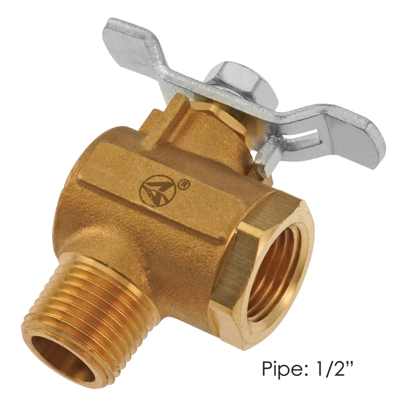 Universal Ball Valve 1/2in M NPT x 1/2in F NPT Steel Tee Handle Automann - 177.42588