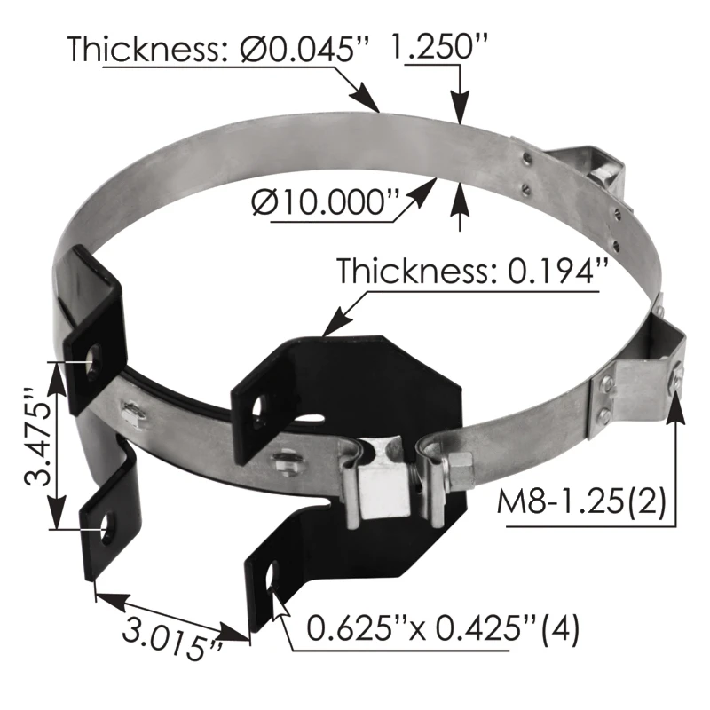 Volvo VNL Muffler Shield Mount Clamp Automann - 562.U966643A
