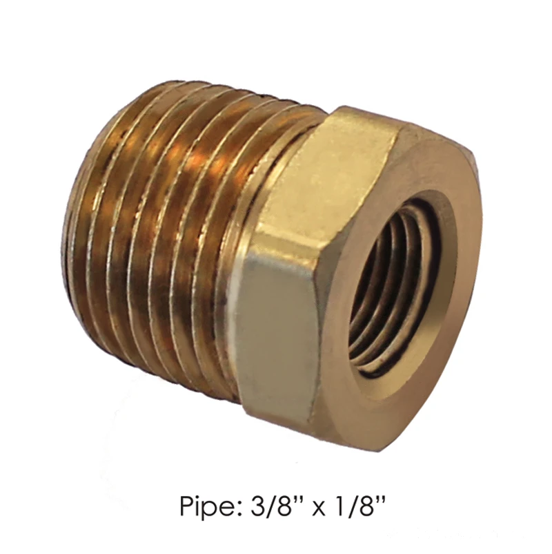Brass NPT Air Brake Fitting 3/8in Male x 1/8in Female Automann - 177.9110CA