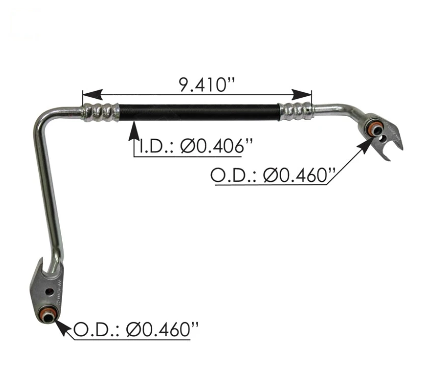 Freightliner Cascadia 126 P4 (2018-2025) DD15 Condenser-to-Drier A/C Hose Assembly Automann - 830.946001