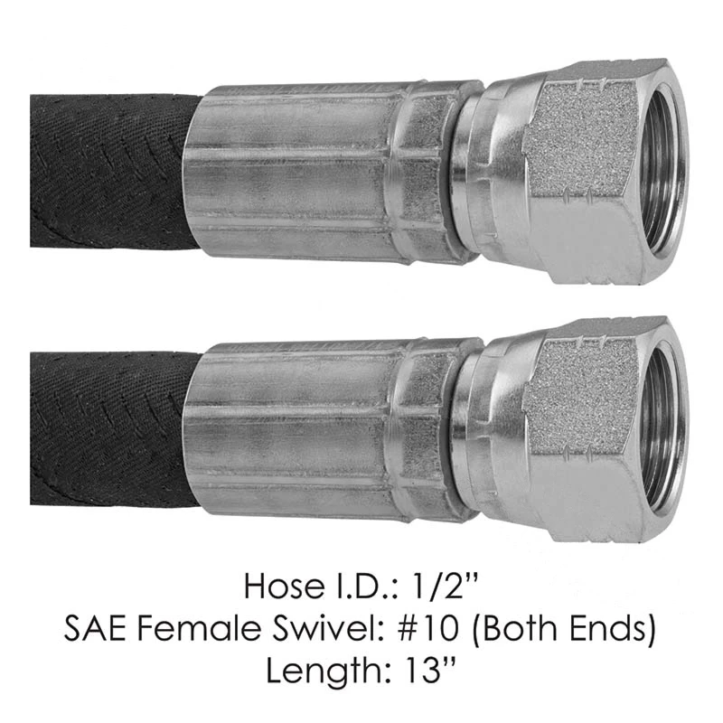Air Compressor Discharge Hose 13in 2 Female SAE Swivel Automann - 177.101113