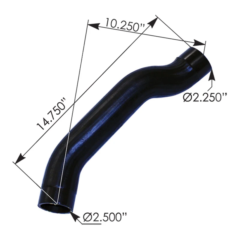 Volvo Mack Coolant Hose Upper 2-1/2in-2-1/4in ID Automann - 561.62461