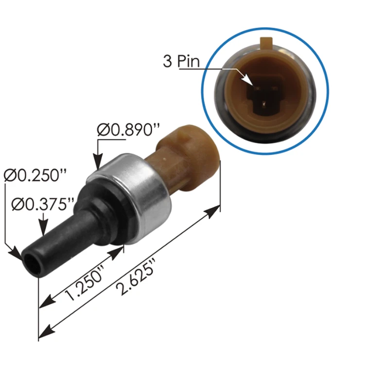 Volvo VNL 670 (2004-2018) ESP Air Pressure Sensor Automann - 577.62520