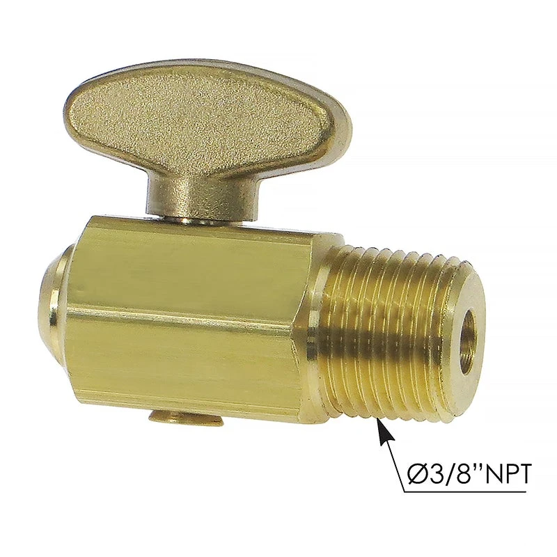Universal 3/8in NPT Wing-Handle Drain Valve Automann - 177.40216