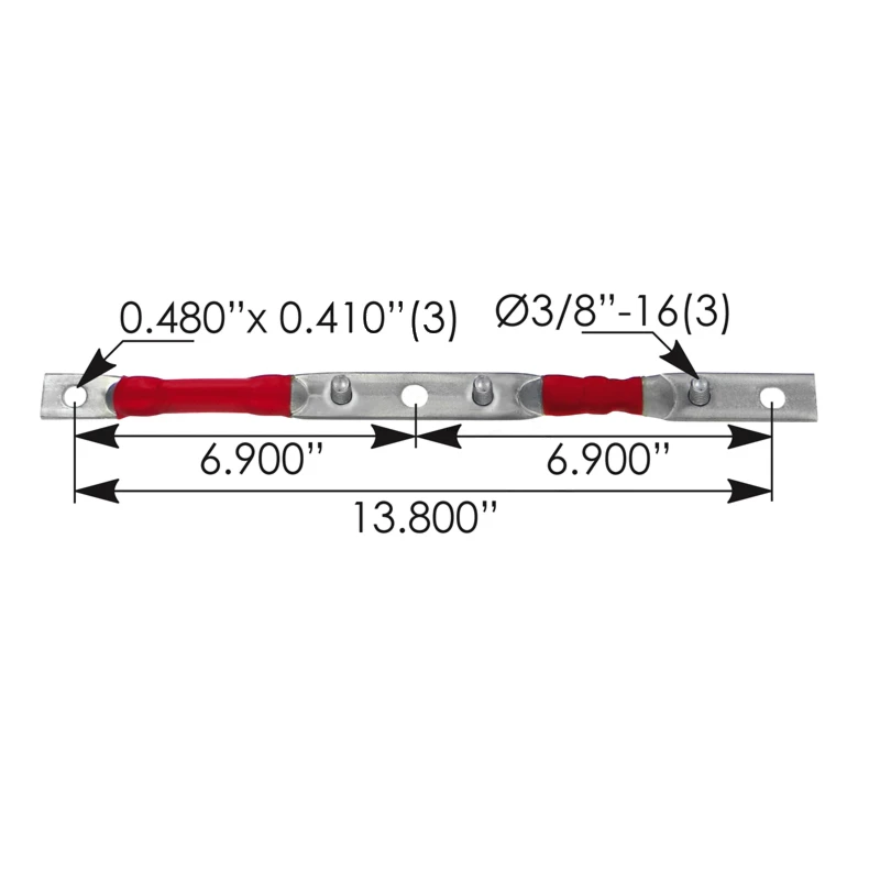 Freightliner Cascadia P4 (2018+) Positive Battery Cable 2/0 14in (Red) Automann - 178.2029RD